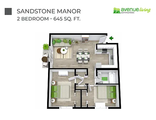 Floor plan - 2 Bedroom
