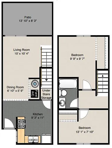 Floor plan 2 Bedroom Floor Plan 1