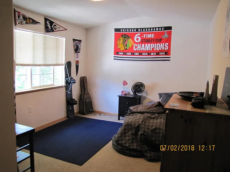 Master bedroom with full bath and walking closet