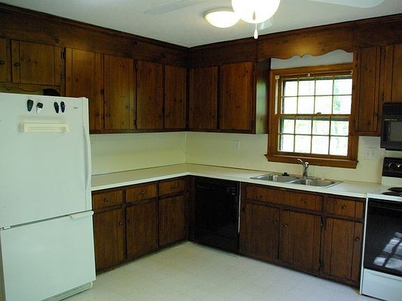 Newly refinished cabinetry