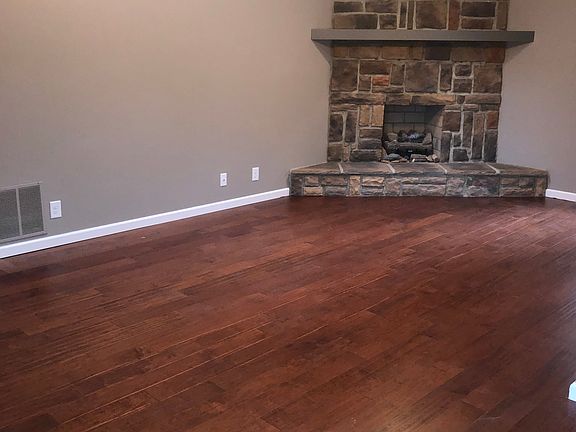 Floor to ceiling stone.