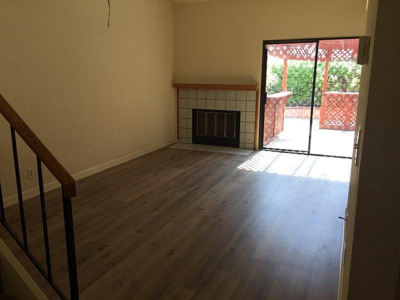 Living room with fireplace