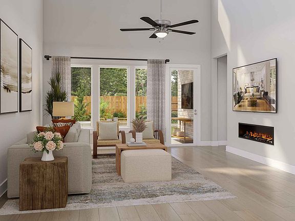 Representative Only Hawk Plan Great Room w Optional Fireplace