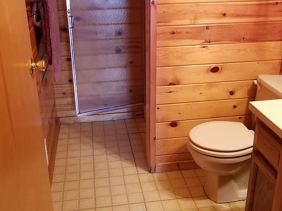 Lower level bath with shower