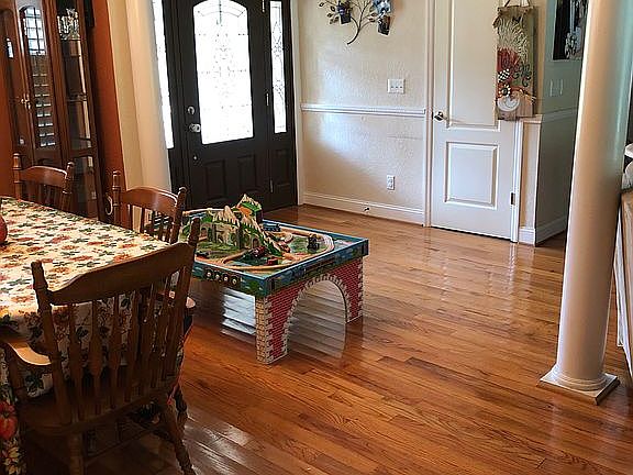 Front door/wood floors 