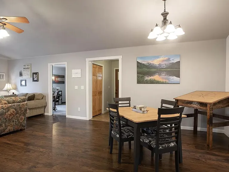 Dining area off kitchen and living room