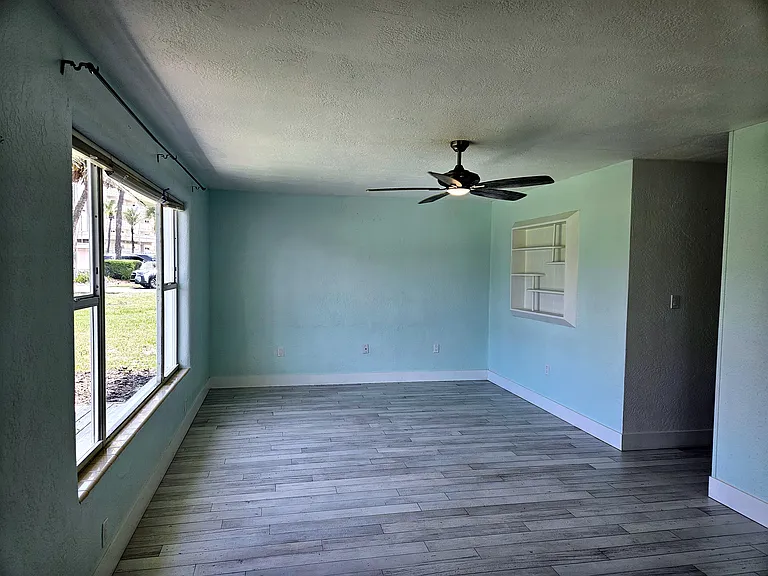 Living room with bay window