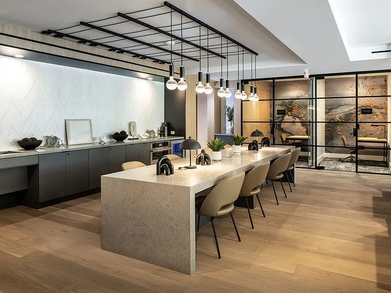 Lounge with entertaining kitchenette
