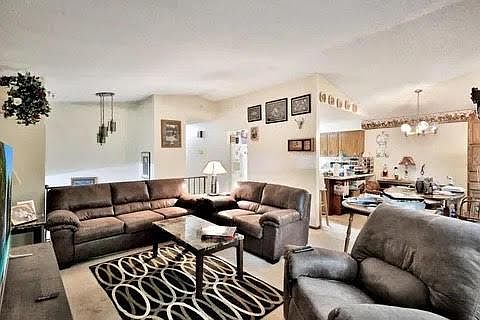 Upstairs living/dining area.