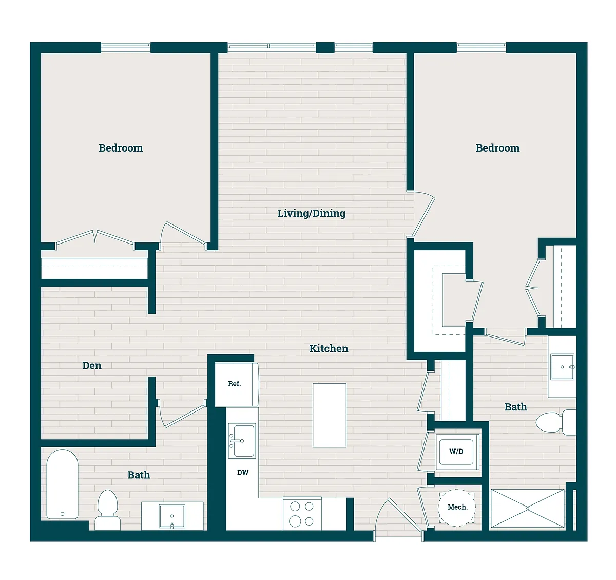 Floor plan 2BR+DEN-01