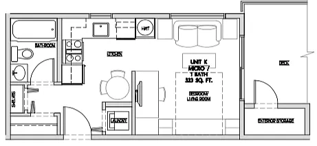 Floor plan Bachelor 1825 D