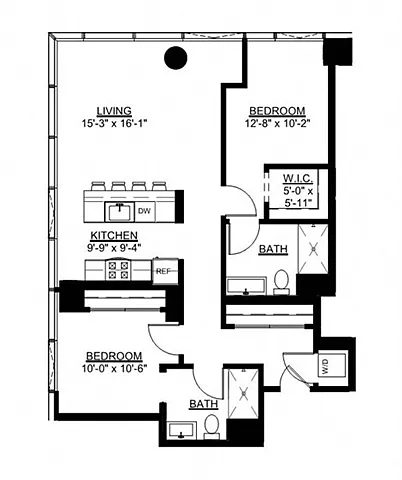 Floor plan Two Bedroom D