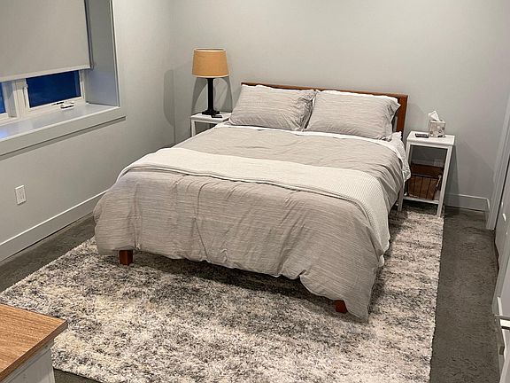 Queen size bed - standard closet and one dresser