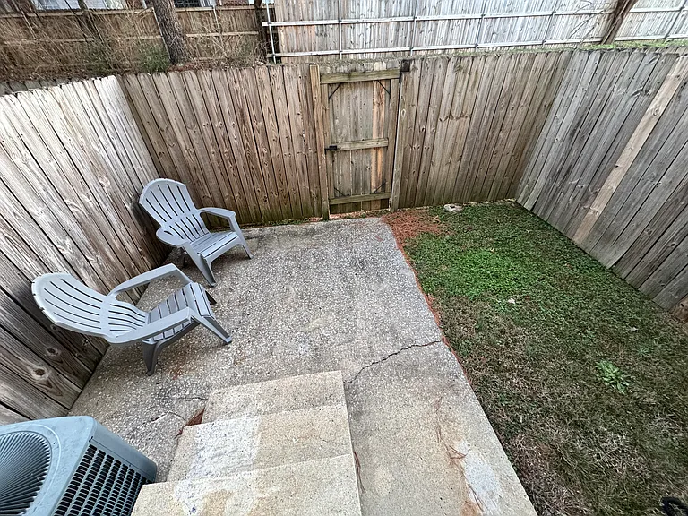 Fenced in Private patio off kitchen