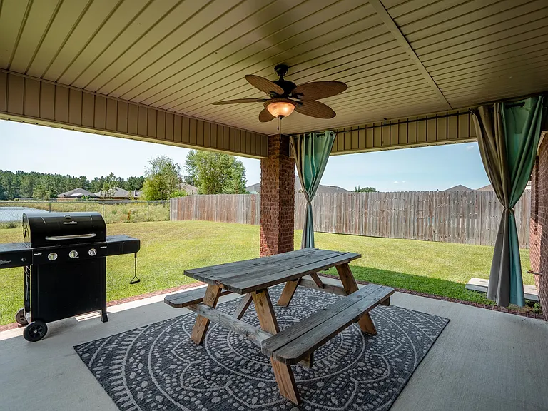 Covered back patio
