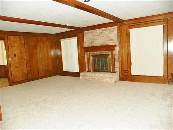 Family room with fireplace