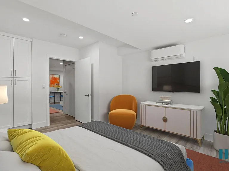 Spacious Bedroom with Built-In Cabinet Storage