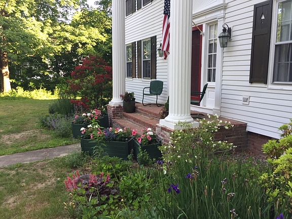 Gardens and front porch
