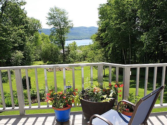 Lake, mtn view from lg deck