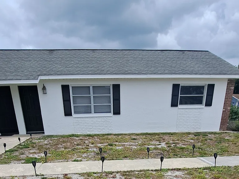 Front door to the right, end unit