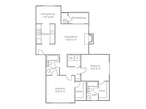 Floor plan Maple with Patio-Renovated