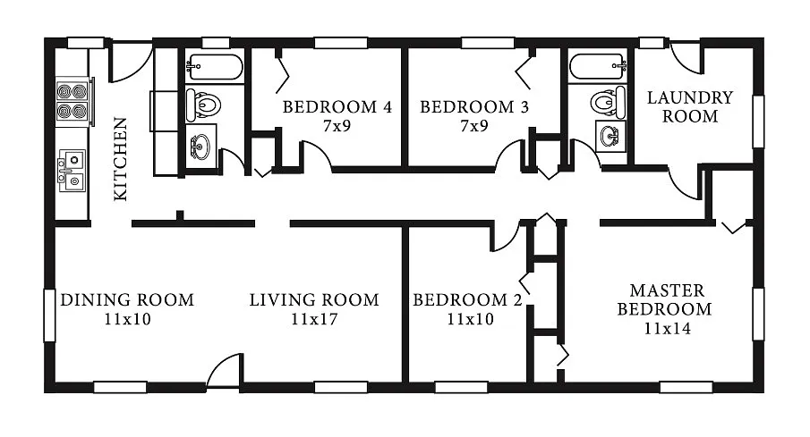 Floor plan 4 Bedroom