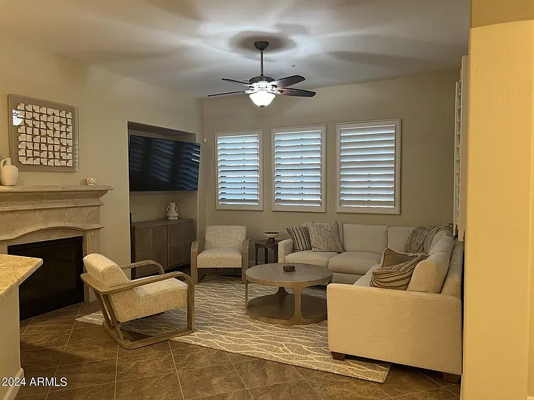 Spacious living room with beautiful furniture