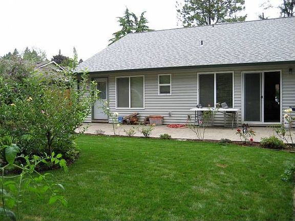 Large patio in back yard