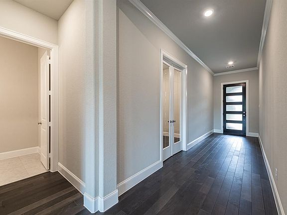 Beautiful wood floors in the entrance of the home.