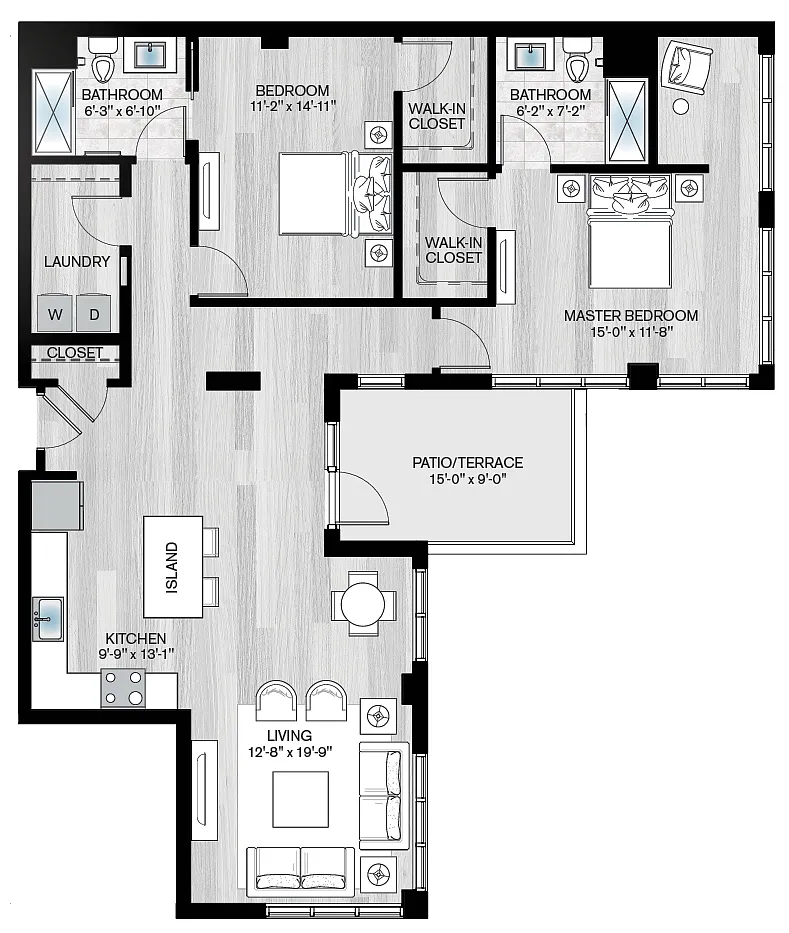 Floor plan Freeport1-2B2B-S