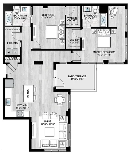 Floor plan Freeport1-2B2B-S