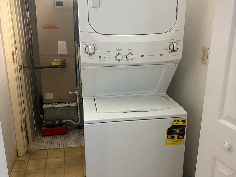 In unit washer-dryer