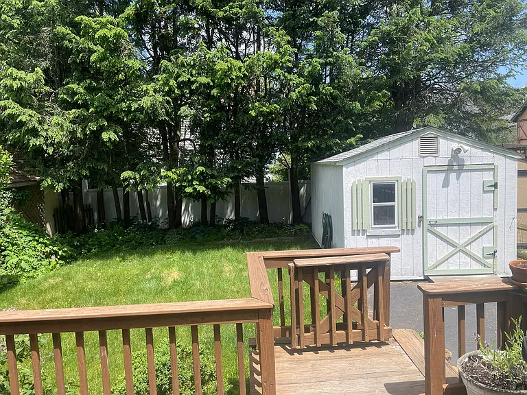 Back deck and back yard