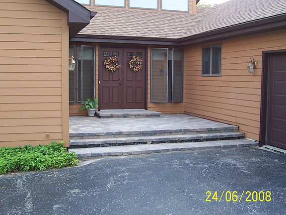 Beautiful new unilock paver front porch!