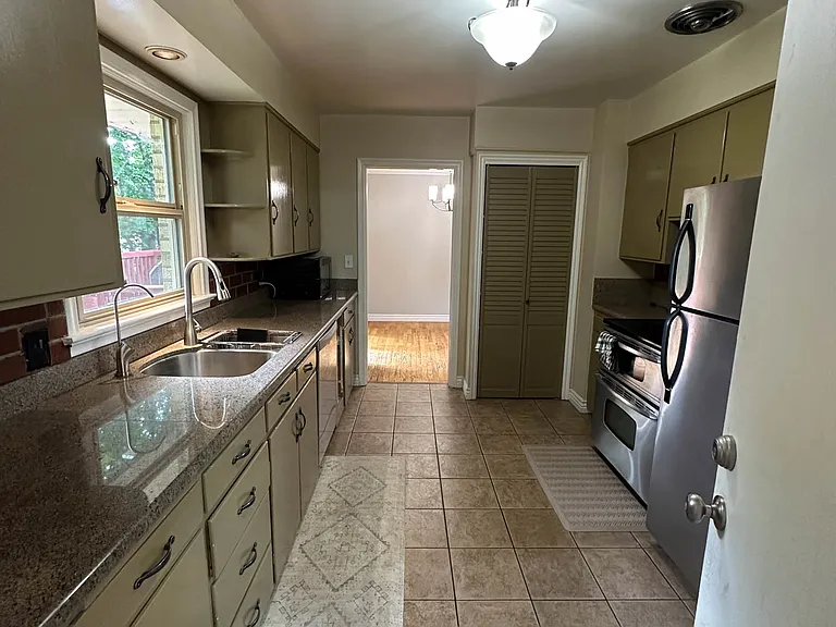 Kitchen view from garage door