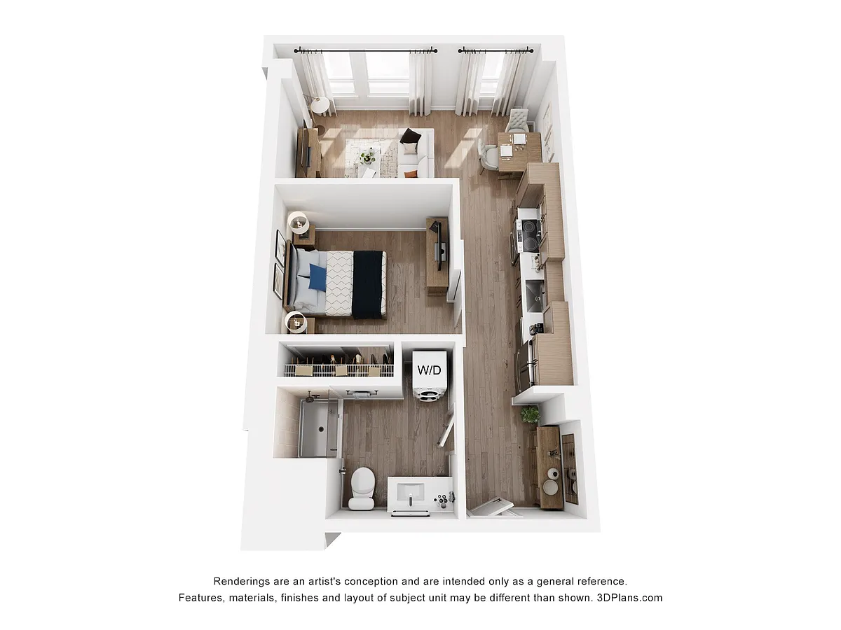 Floor plan Urban 1 Bedroom B4