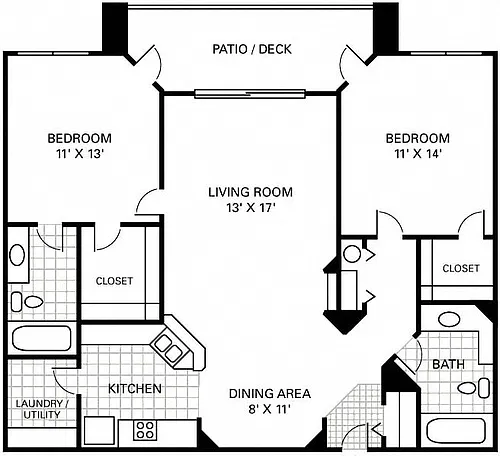 Floor plan 2 Bedroom A