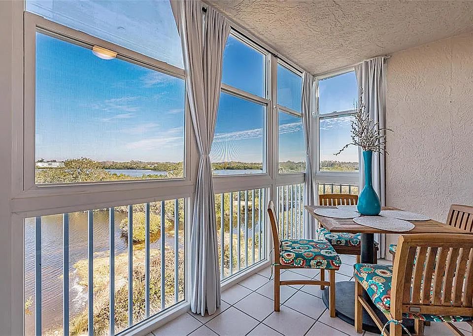 Lanai with bayou views.