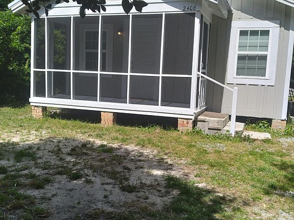 Screened in porch with front door