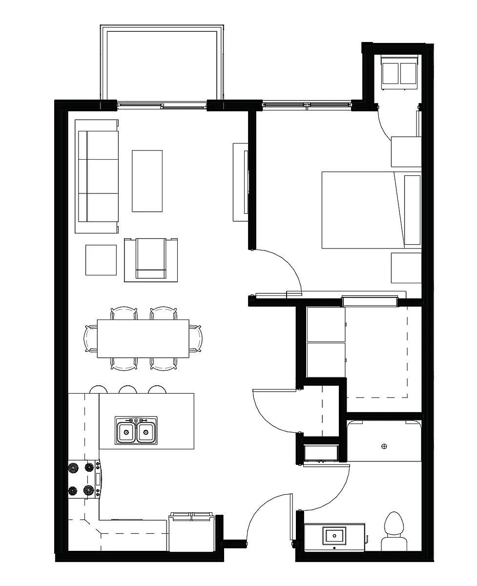Floor plan One Bedroom