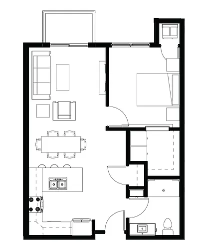 Floor plan One Bedroom