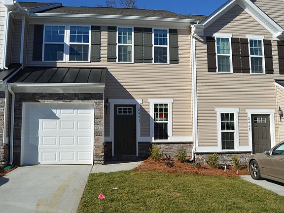 Front view of townhome
