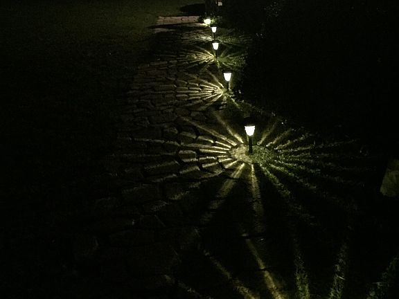 Walkway at night view 
