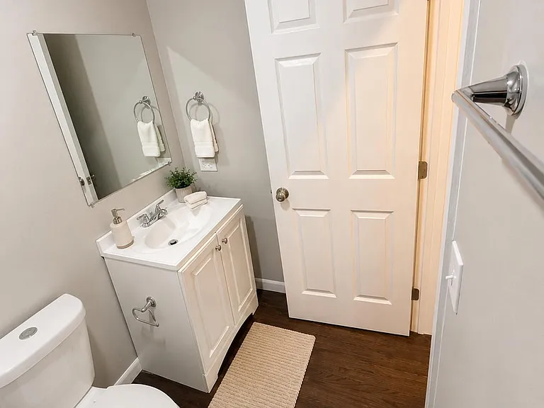 Enjoy a tidy, thoughtfully designed bathroom that adds ease and comfort to your day from the start.