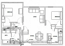 Floor plan Two Bedroom