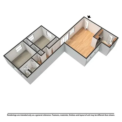 Floor plan Two Bedroom - A1