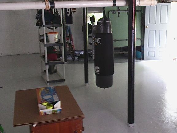 Heavy bag to back door