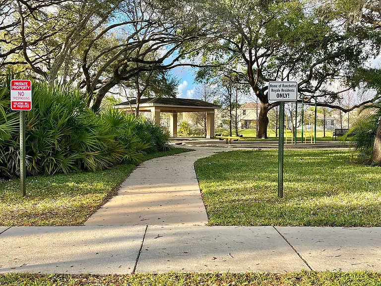 Neighborhood resident only playground