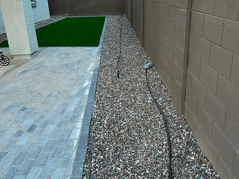 Backyard landscaped