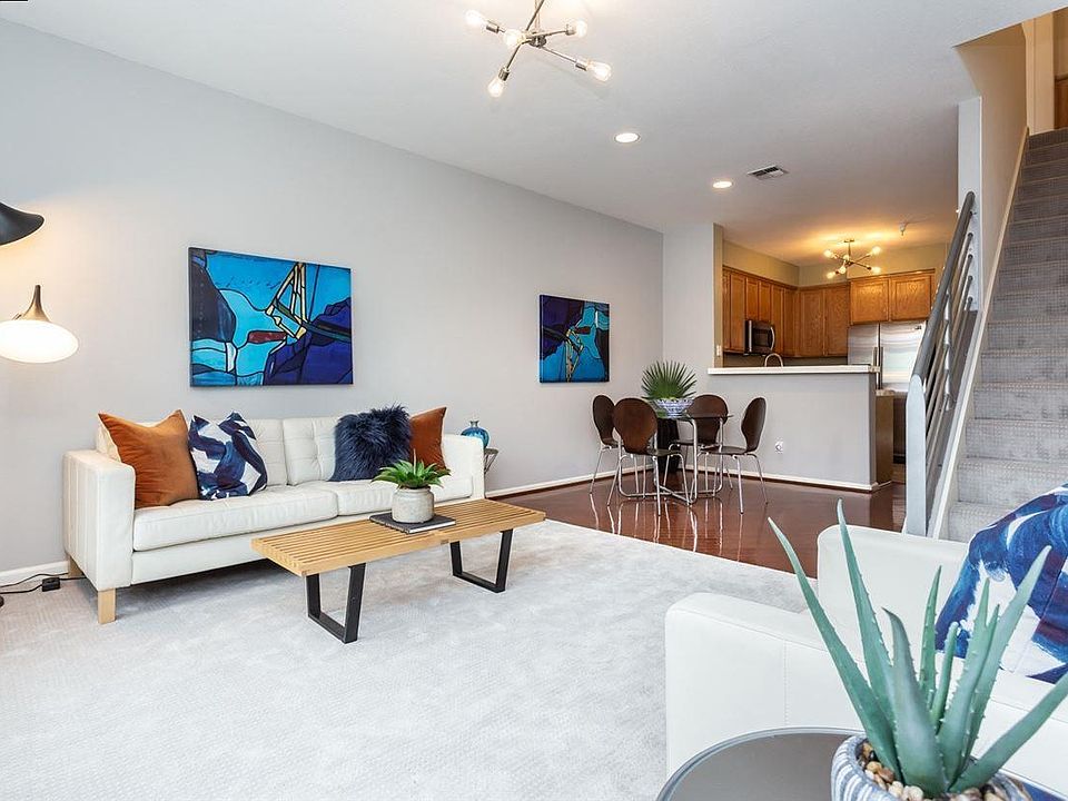 Living room and dining room